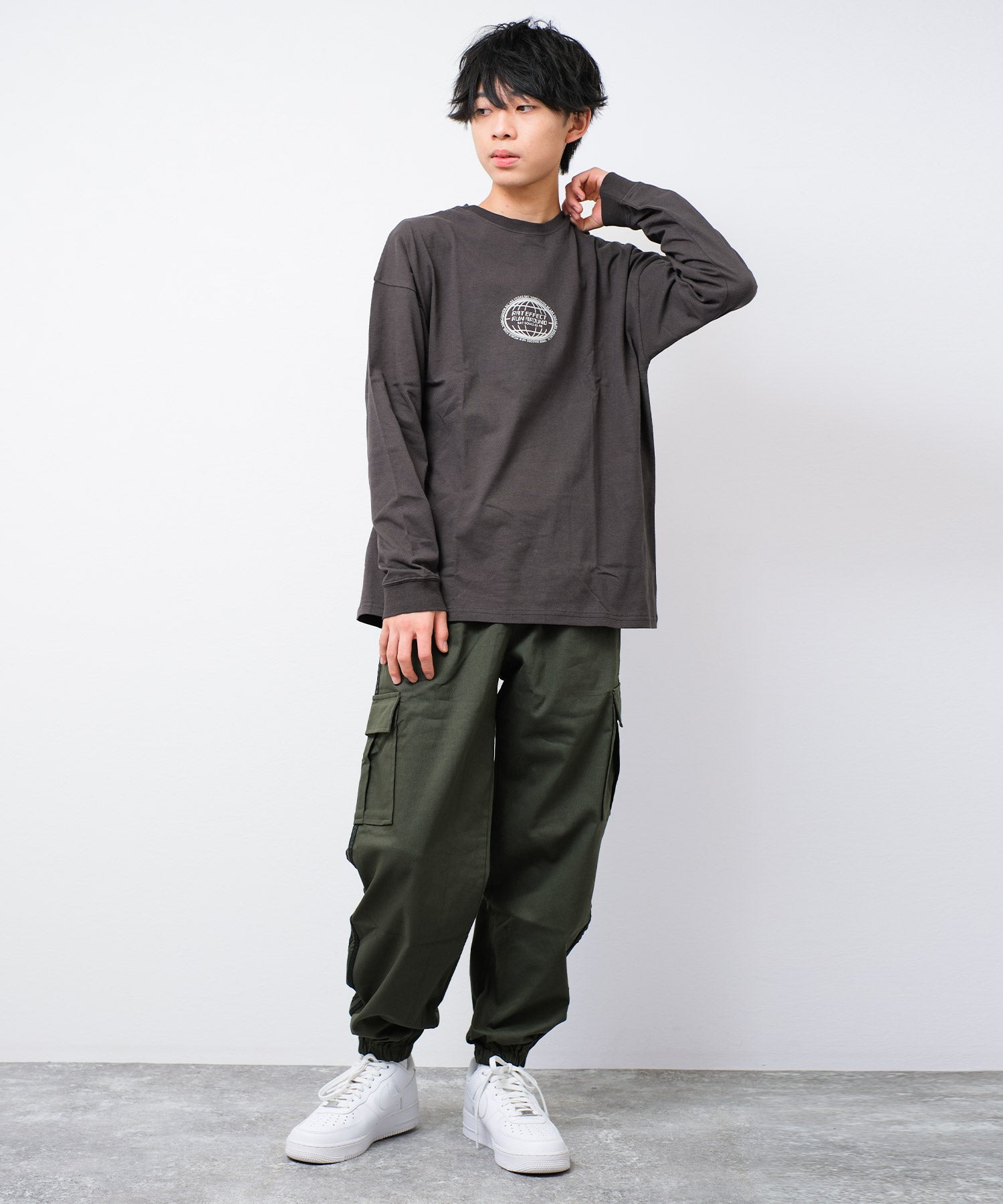 ラット エフェクト RAT EFFECT EFFECT 2ND ロングTシャツ (ライトグレー) ライトグレー