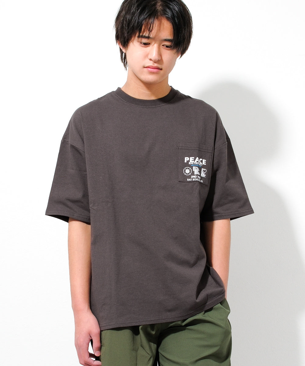 ラット エフェクト RAT EFFECT PEACEポケBIG Tシャツ