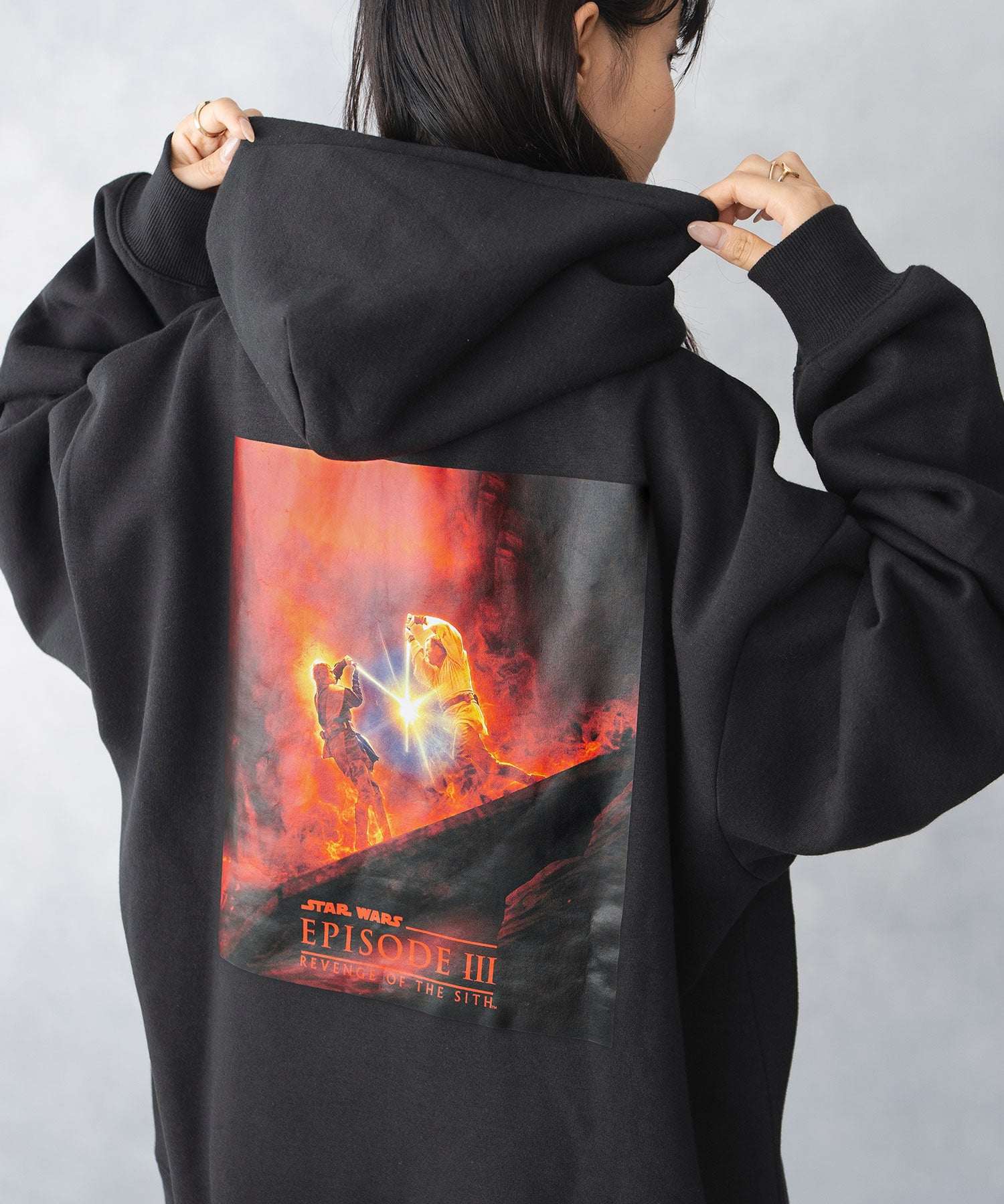 ラット エフェクト RAT EFFECT メンズ スター・ウォーズ エピソード3 シスの復讐 裏起毛パーカー (ブラック) ブラック