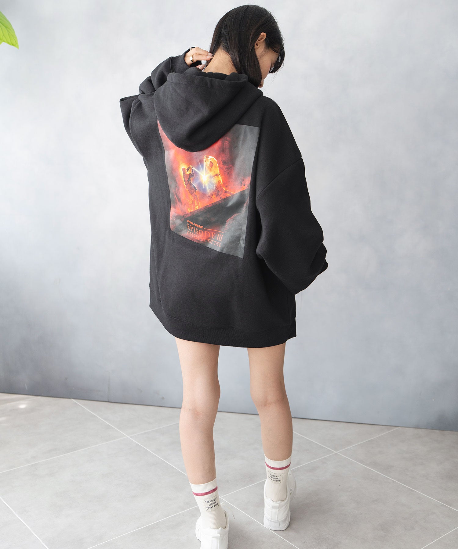 ラット エフェクト RAT EFFECT メンズ スター・ウォーズ エピソード3 シスの復讐 裏起毛パーカー (ブラック) ブラック