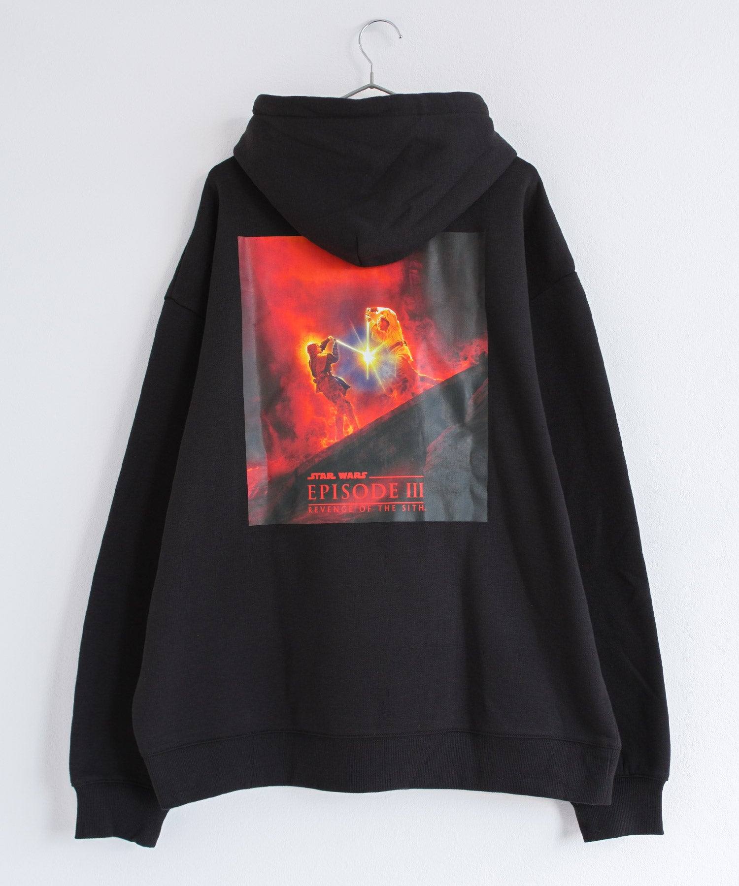 ラット エフェクト RAT EFFECT メンズ スター・ウォーズ エピソード3 シスの復讐 裏起毛パーカー (ブラック) ブラック