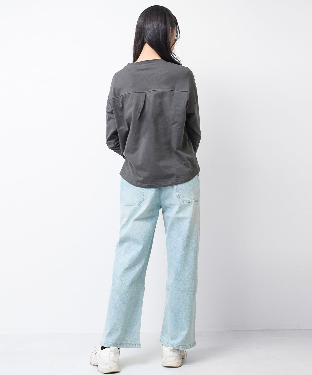 リコ シュクレ RiCO SUCRE 切替アーチロゴTシャツ