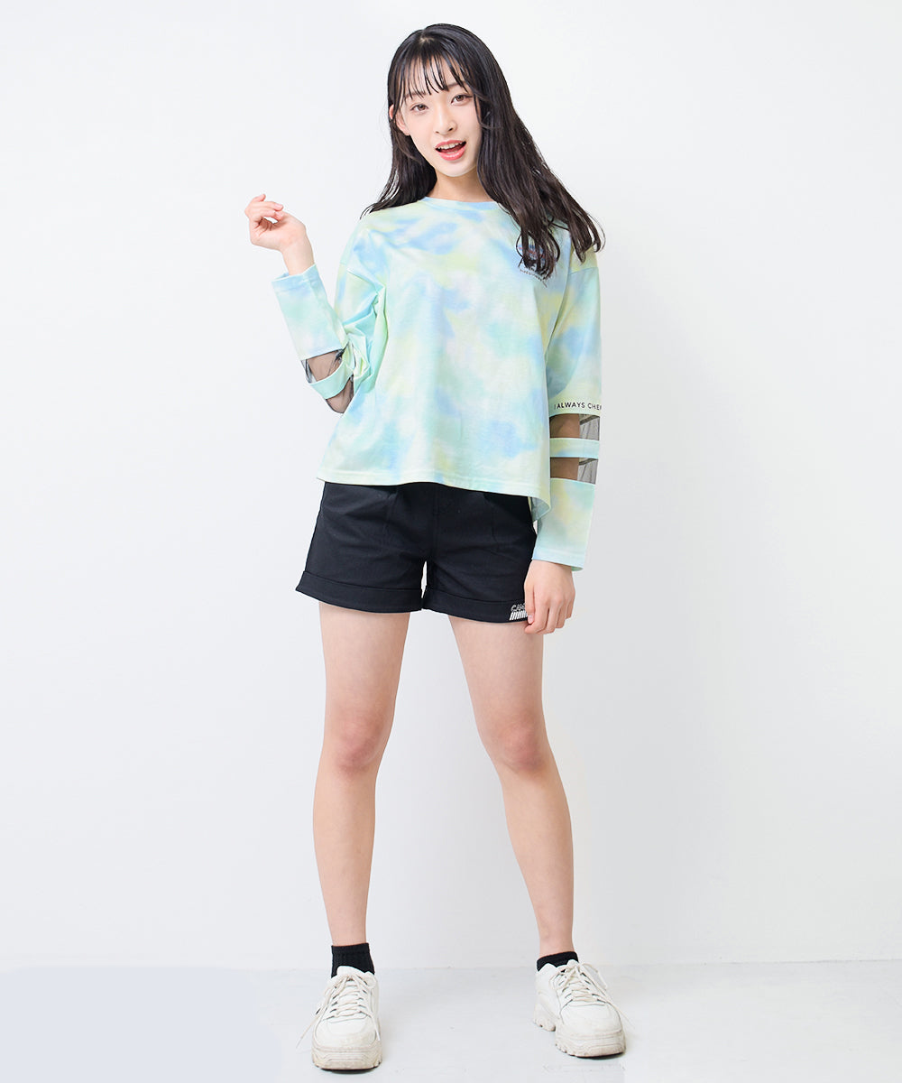 リコ シュクレ RiCO SUCRE 袖メッシュ切り替えTシャツ