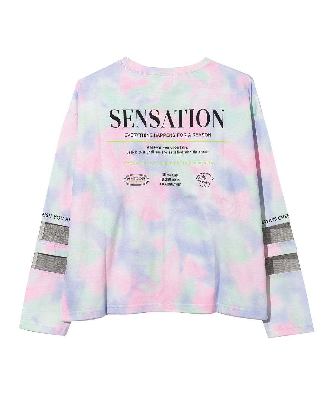 リコ シュクレ RiCO SUCRE 袖メッシュ切り替えTシャツ