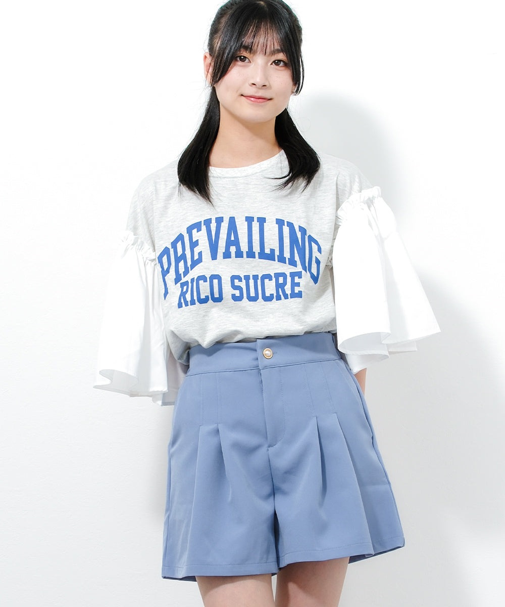 リコ シュクレ RiCO SUCRE タックフレアショートパンツ