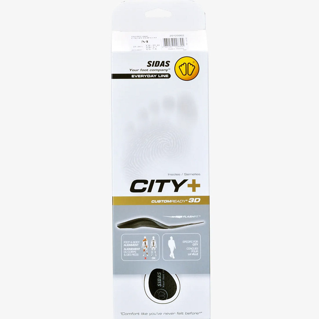 シダス SIDAS メンズ レディース インソール シティプラス ウォーキング 吸湿性 蒸れにくい 中敷き サイズ調節 (N/S) N/S
