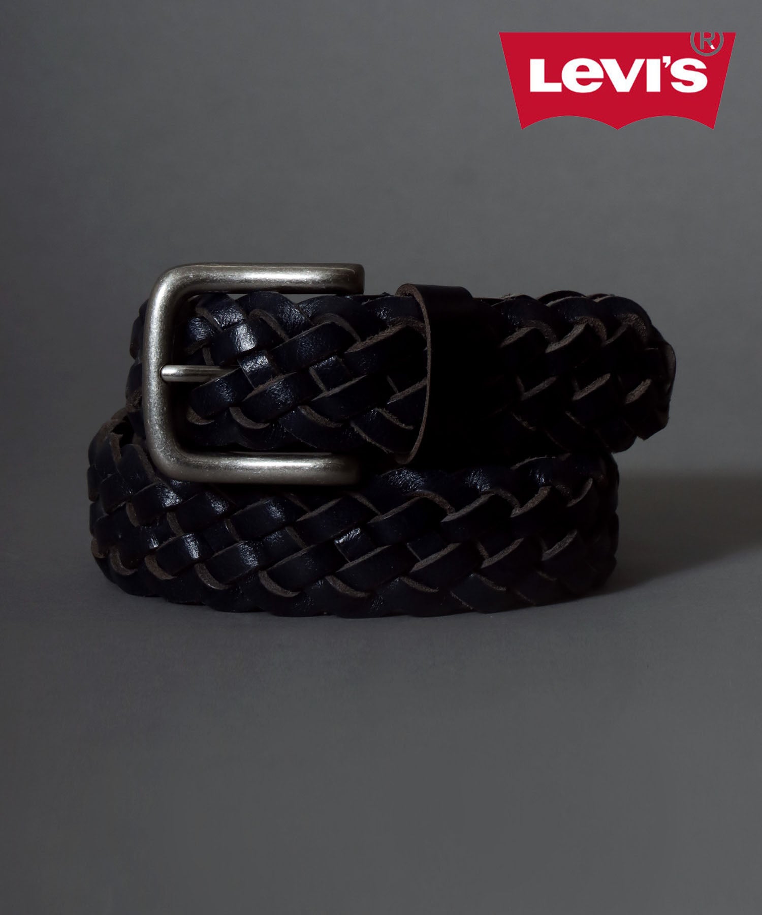 SITRY SITRY 【SITRY】【Levi's】35mm Mesh Leather Belt Leather Men's Women's Belt Braided