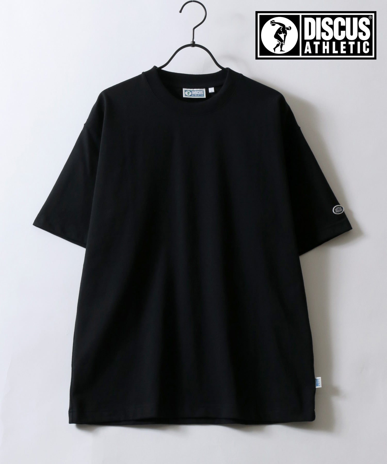 シトリー SITRY DISCUS/ディスカス USAコットン ヘビーウェイト オーバーサイズ Tスウェット Tトレーナー 半袖Tシャツ (ブラック) ブラック