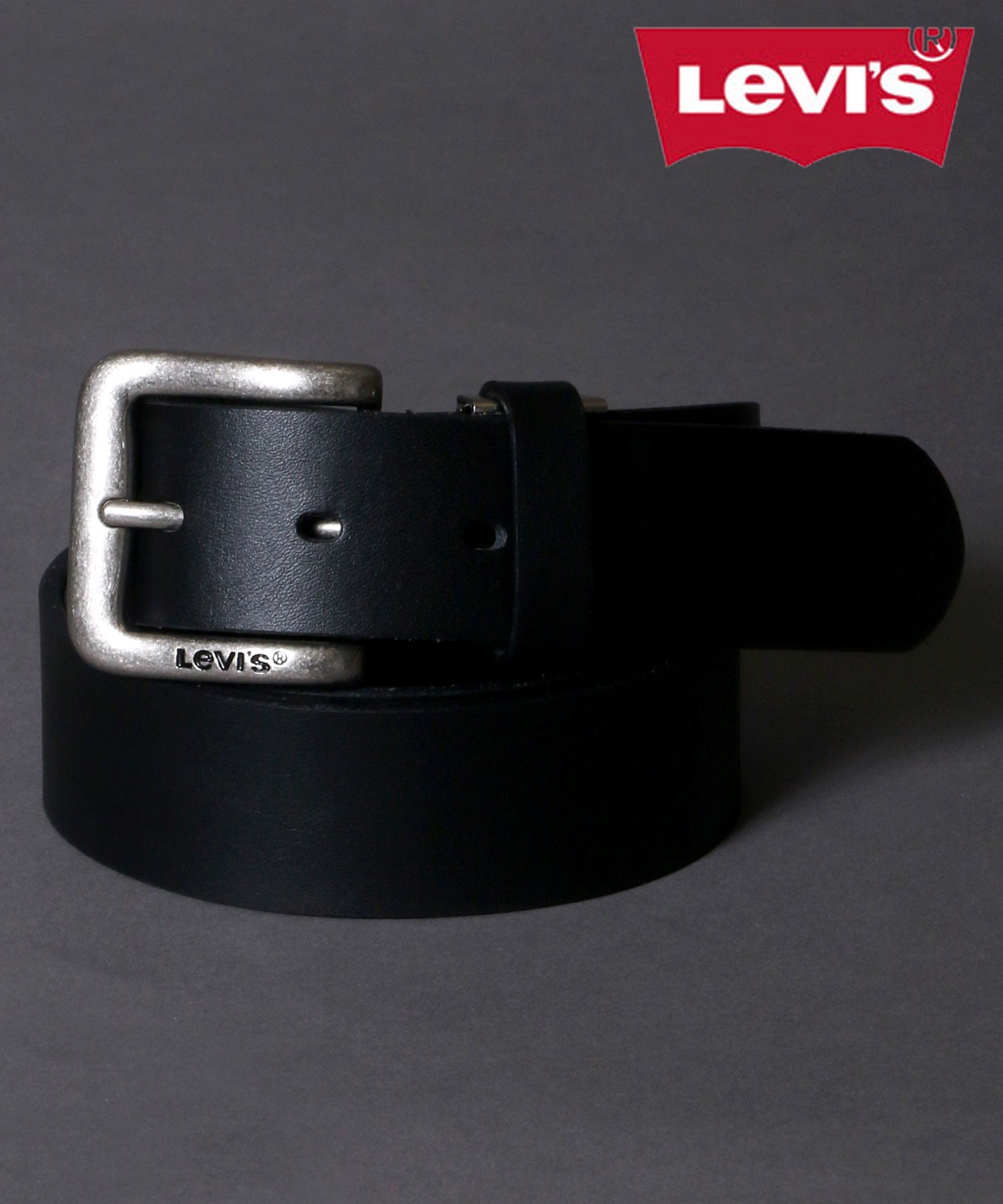 シトリー SITRY 【SITRY】Levi's/リーバイス スクエアバックル35mmレザーベルト メンズ ベルト 革 本革 レザー (ブラック) ブラック