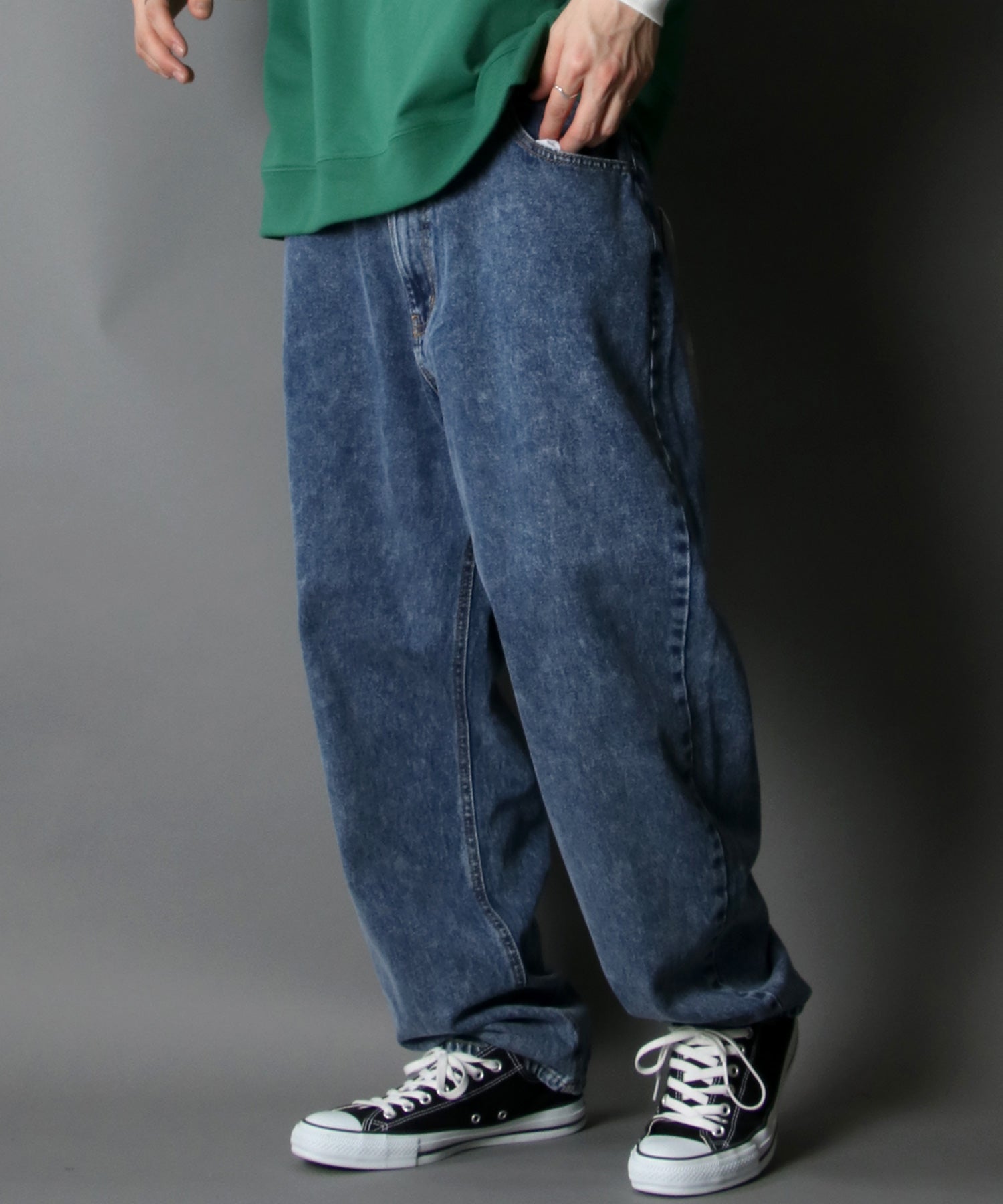 シトリー SITRY 【SITRY】ワイドテーパード デニムパンツ/メンズ ボトムス デニム ジーンズカジュアル レディース