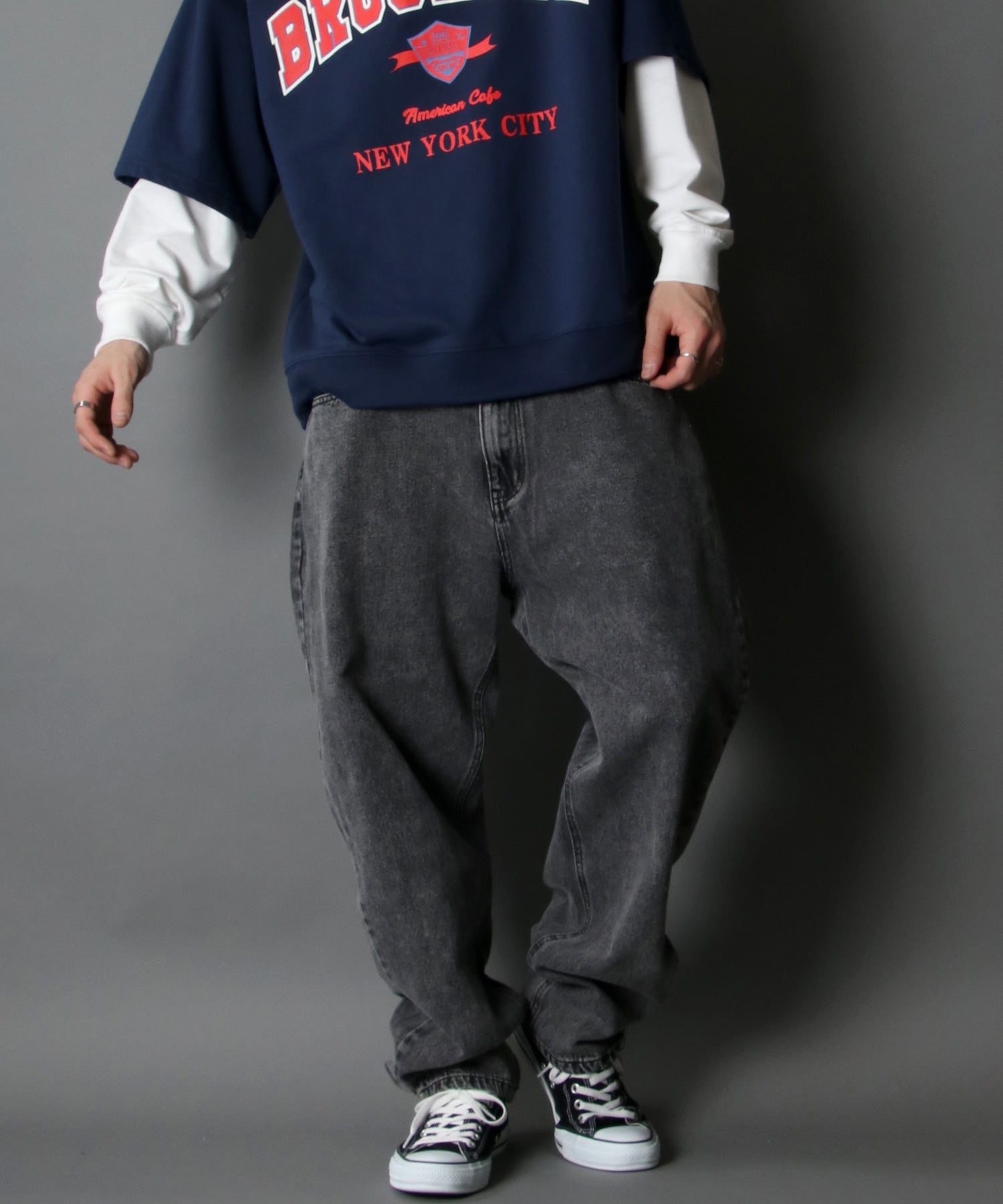 シトリー SITRY 【SITRY】ワイドテーパード デニムパンツ/メンズ ボトムス デニム ジーンズカジュアル レディース