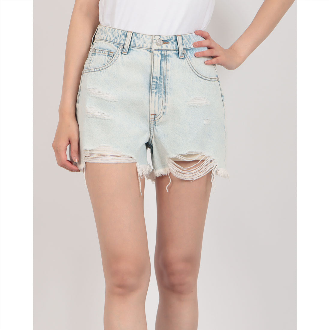 シルビアン ヒーチ SILVIAN HEACH ダメージポイントハイブリーチdenimショートPT (LIGHT BLUE) LIGHT BLUE