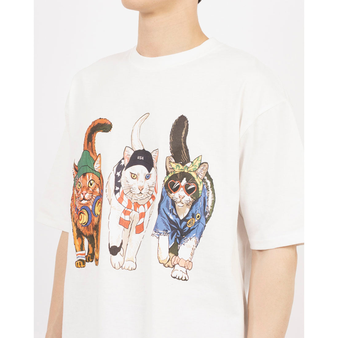 コリスコ CORISCO CORISCO アニマルプリント Tシャツ (ホワイトA) ホワイトA