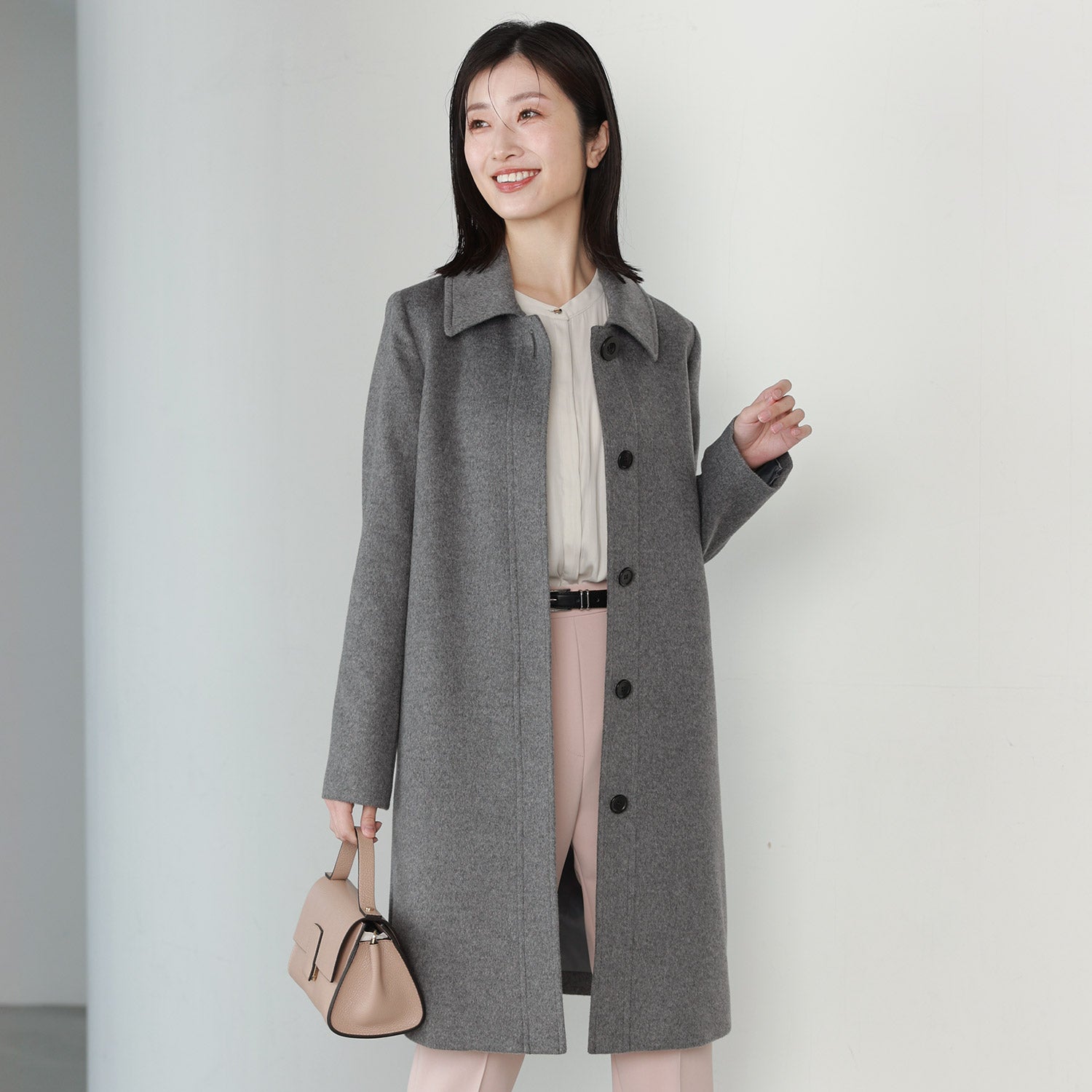 フィローモ Filomo カシミヤ混ウールステンカラーコート