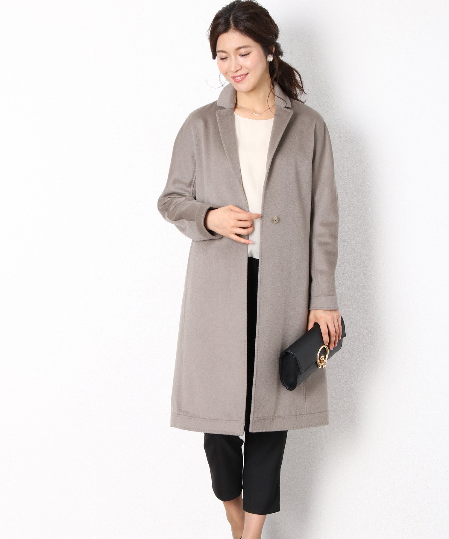 LAUBE BLANC Belted Chester coat ローブブラン Belted Chester coat