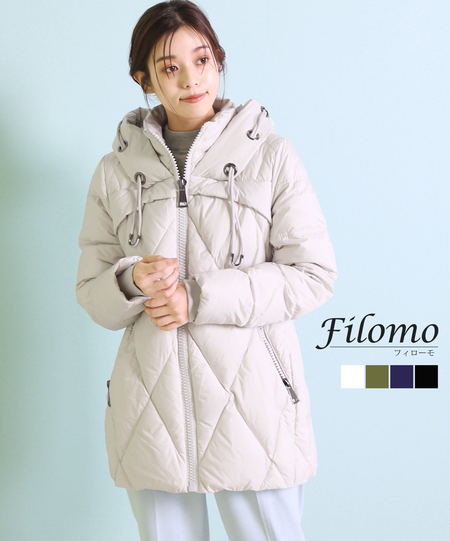 Filomo Washable Down Coat with Hood