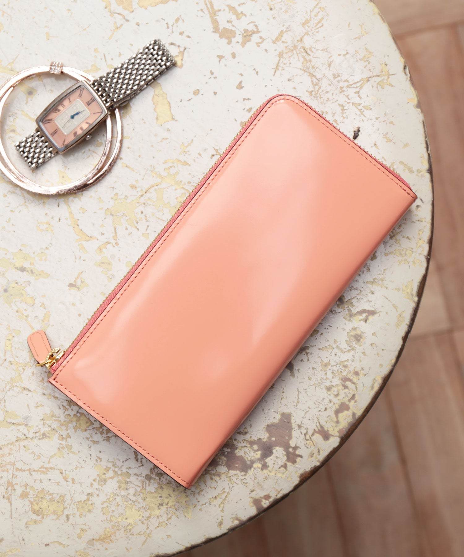 アレンヌHALEINE [HALEINE]法國製牛皮長錢包