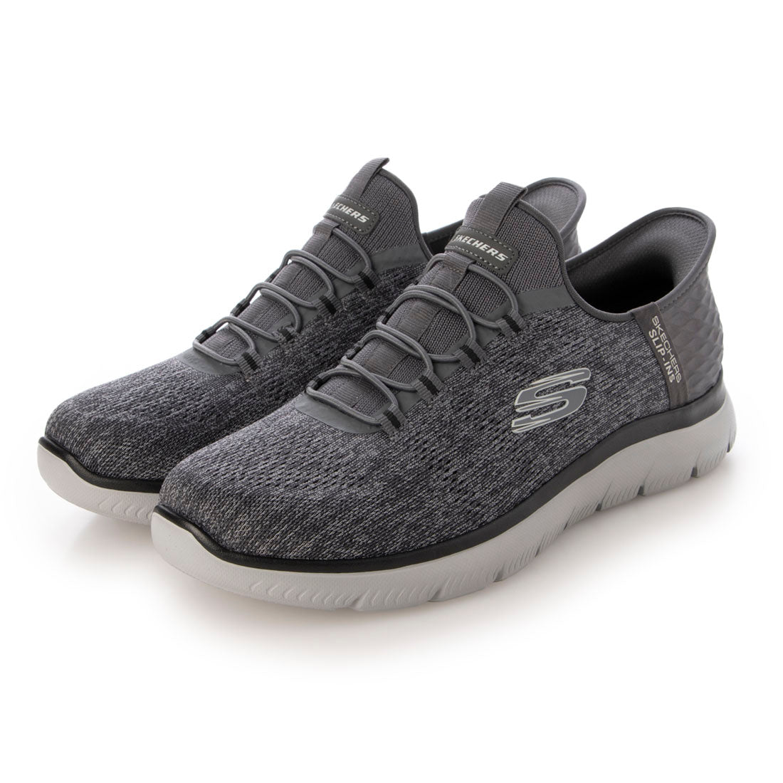 スケッチャーズ SKECHERS スケッチャーズ SKECHERS SUMMITS Charcoal Mesh/Black Mesh ハンズフリー スリップインズ:サミッツ( 232469W-CCBK) (CCBK) CCBK