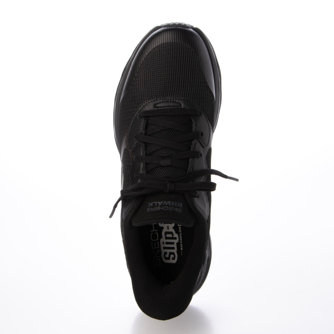 スケッチャーズ SKECHERS SLIP-INS: GO WALK GLIDE-STEP 2.0 - ZAC(スリップインズ:ゴーウォーク グライドステップ 2.0 - ザック)バンジーレーススニーカー 216660 (ブラック/ブラック) ブラック/ブラック