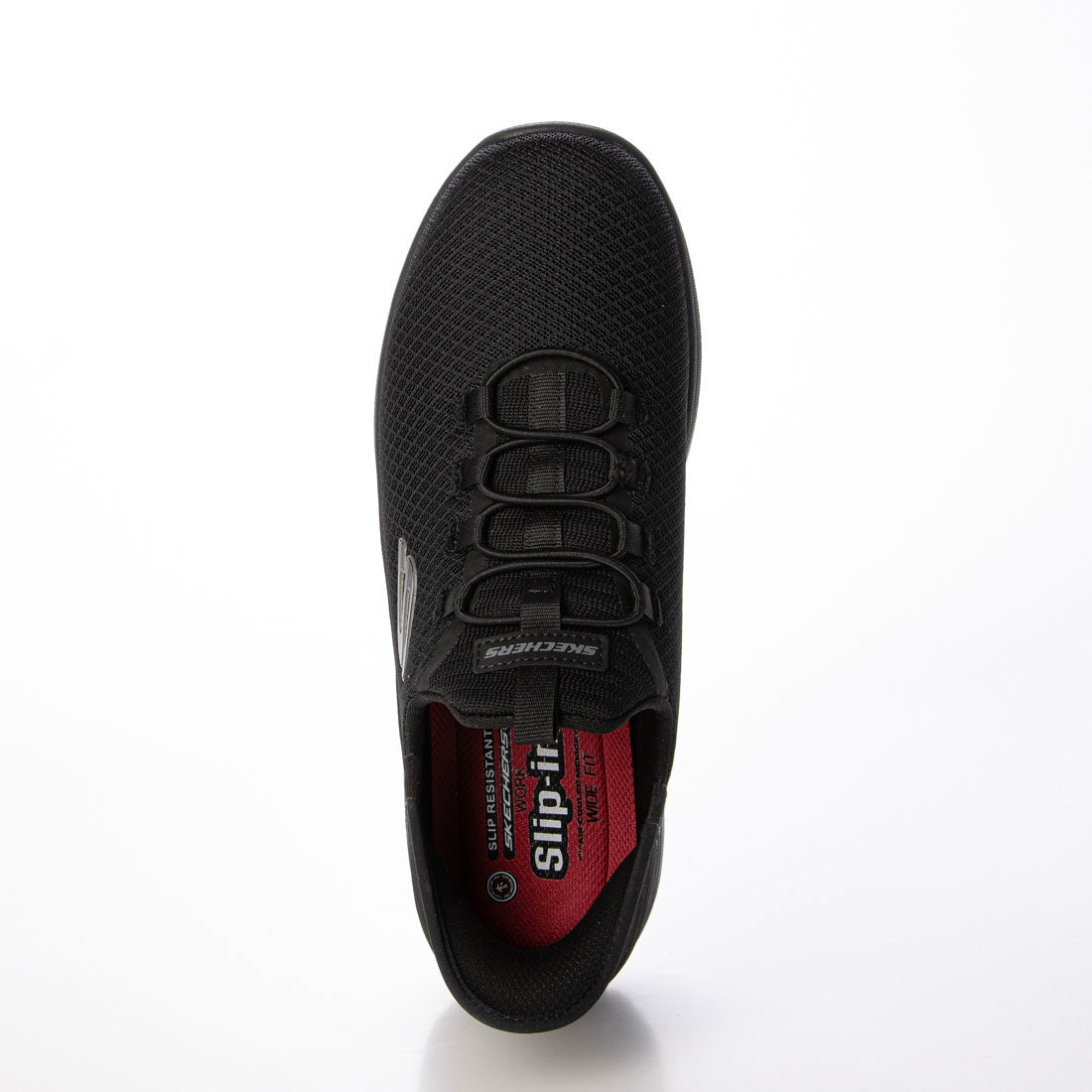 スケッチャーズ SKECHERS Slip-ins Work : Summits - Colsin(スリップインズ ワーク:サミッツ - コルシン)スリッポンスニーカー ワイドフィット 200205W (ブラック/ブラック) ブラック/ブラック
