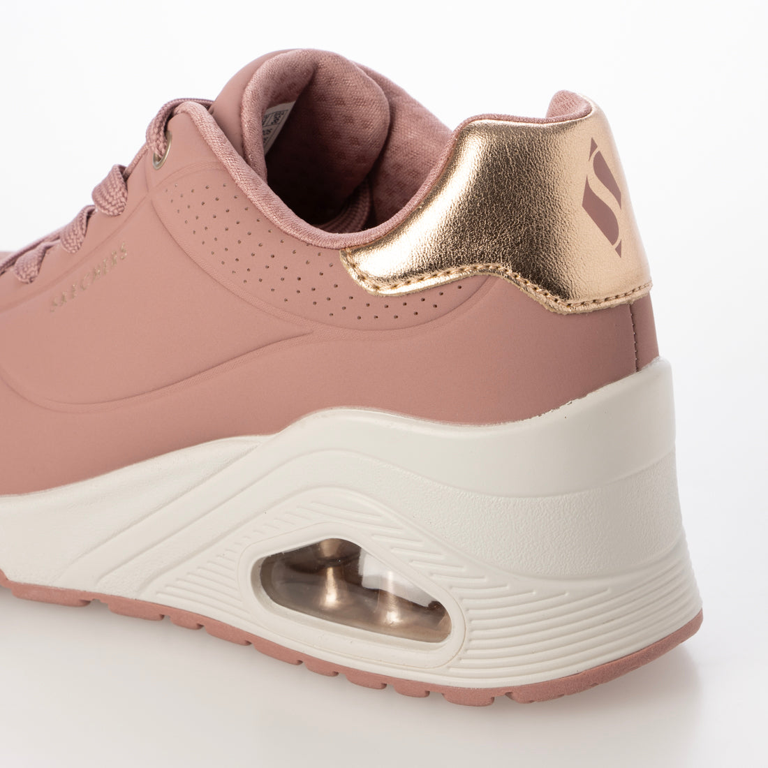 スケッチャーズ SKECHERS UNO WEDGE - HIGH STEPS(ウノ ウェッジ - ハイステップス)厚底レースアップスニーカー 177520 (ローズピンク) ローズピンク