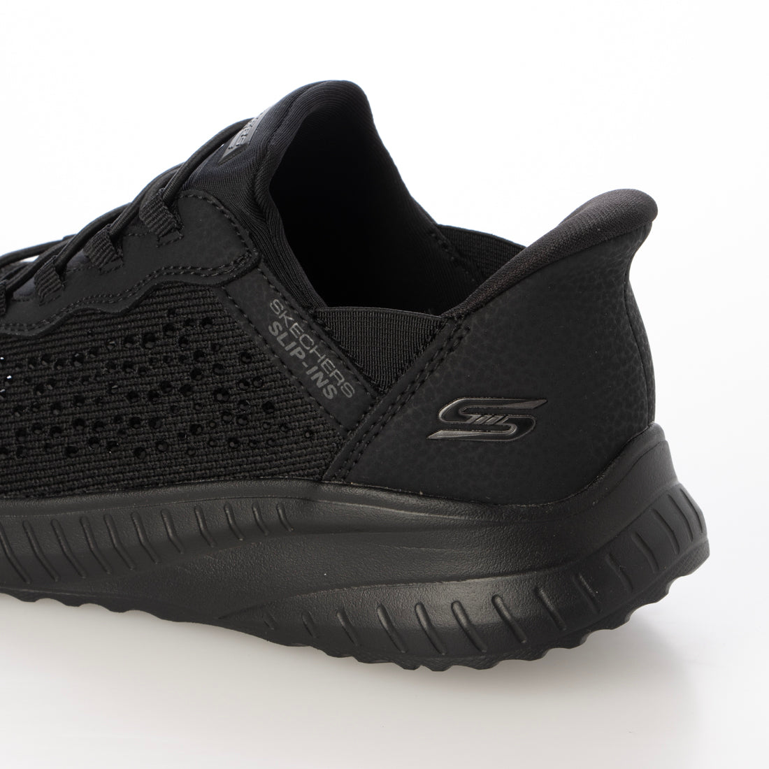 スケッチャーズ SKECHERS Slip-ins: BOBS Sport Squad Chaos - Daily Glitz(スリップインズ:ボブス スポーツ スクワッド カオス - デイリーグリッツ)117622 (ブラック/ブラック) ブラック/ブラック