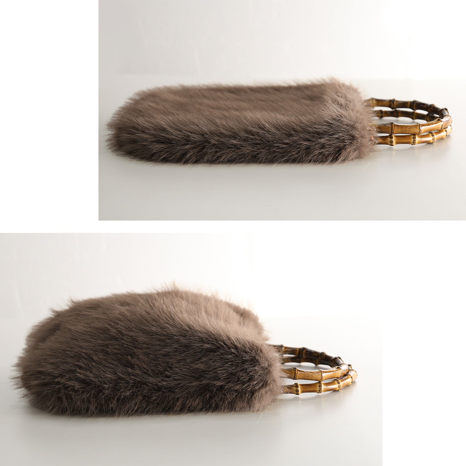 サンキョウショウカイ 三京商会 ファーバッグ バンブーハンドル Mサイズ (レトロピンク) レトロピンク