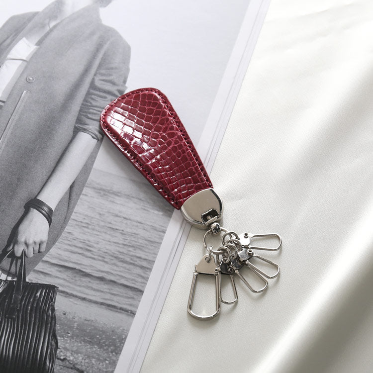 サンキョウショウカイ 三京商会 靴べら キーホルダー クロコダイルレザー (カンパリ) カンパリ