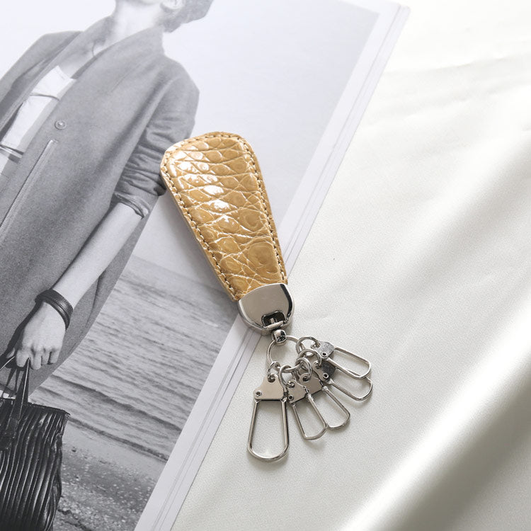 サンキョウショウカイ 三京商会 靴べら キーホルダー クロコダイルレザー (ベージュ) ベージュ