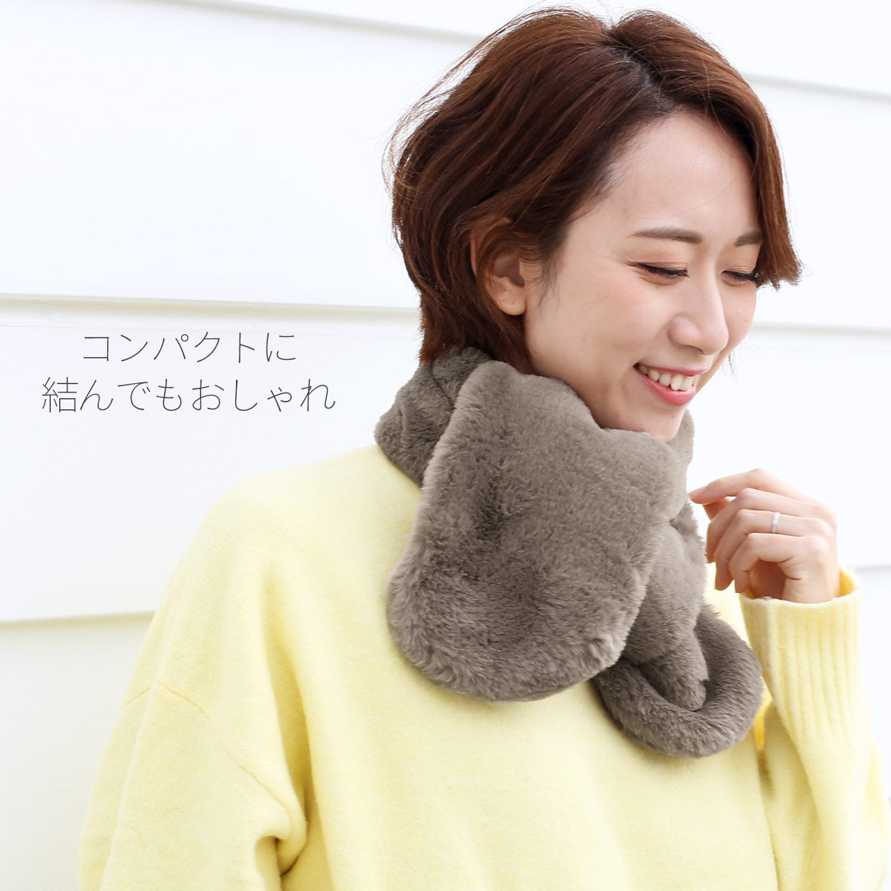 サンキョウショウカイ 三京商会 フェイクファー マフラー ふわふわ (ライトベージュ) ライトベージュ