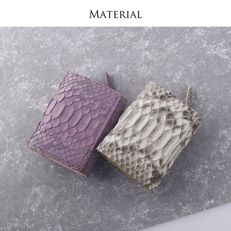 サンキョウショウカイ 三京商会 パイソンレザーミニ折財布 (キプロス) キプロス