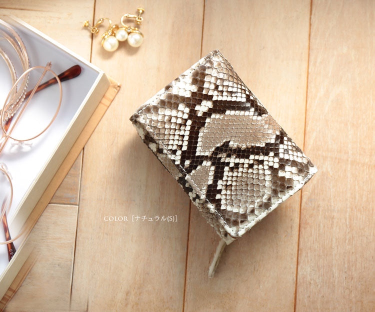 サンキョウショウカイ 三京商会 パイソンレザーミニ折財布 (キプロス) キプロス