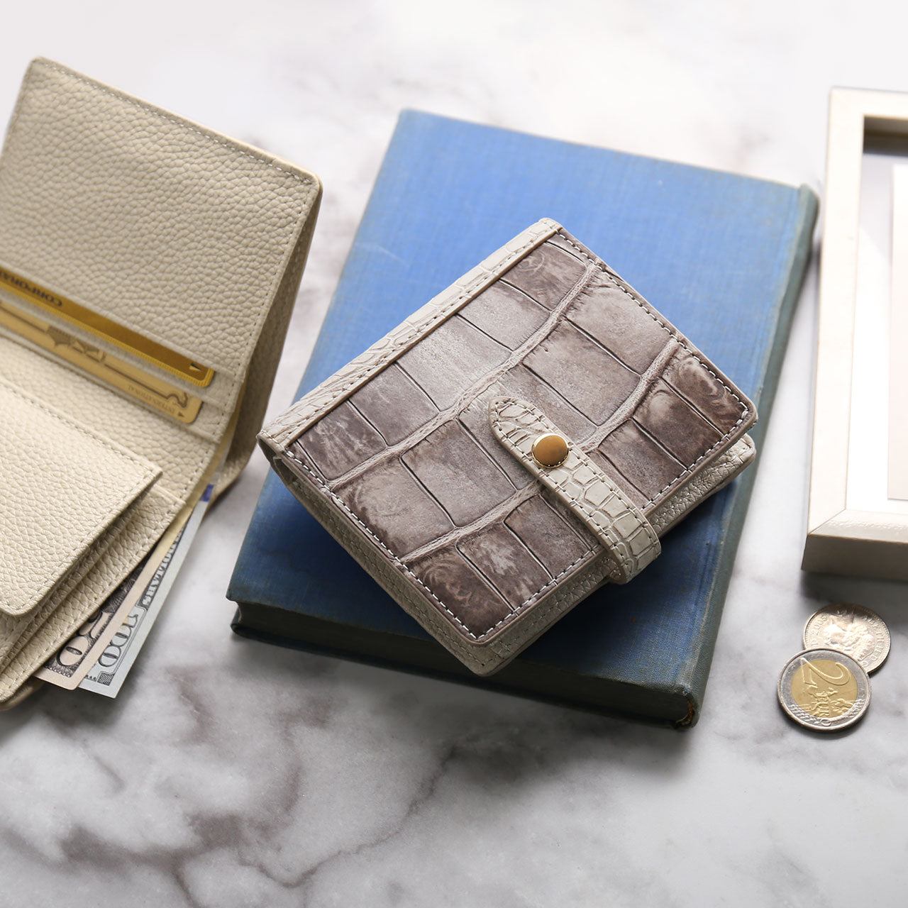 サンキョウショウカイ 三京商会 ヒマラヤクロコダイルレザー 折り財布 (ヒマラヤ) ヒマラヤ