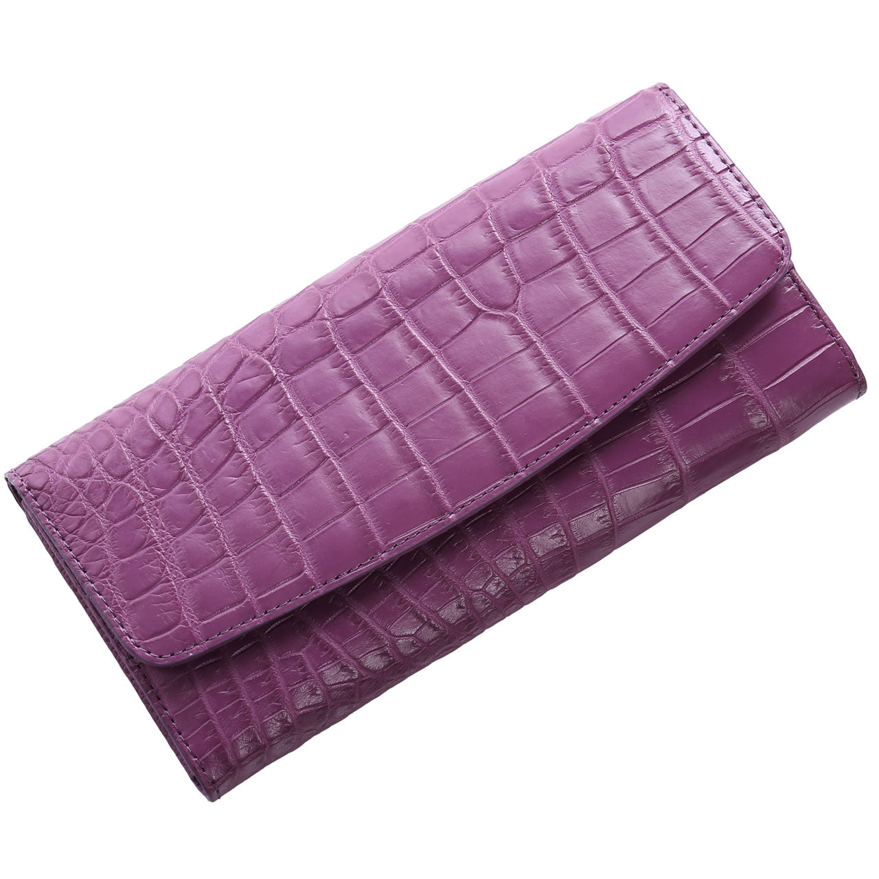 サンキョウショウカイ 三京商会 クロコダイル 長財布 財布 (ライラック) ライラック