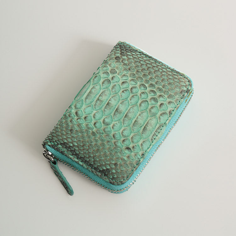 サンキョウショウカイ 三京商会 パイソンレザーコインケース (ブルー) ブルー