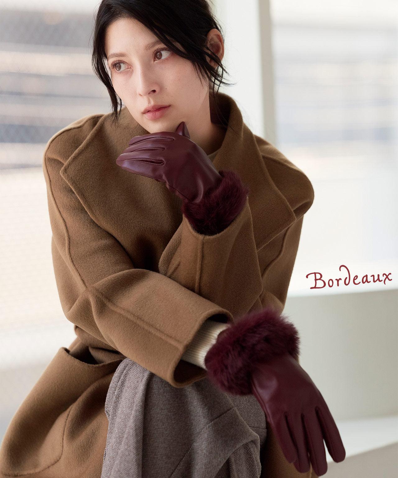 サンキョウショウカイ 三京商会 ラムレザースマホ手袋 (ボルドー) ボルドー