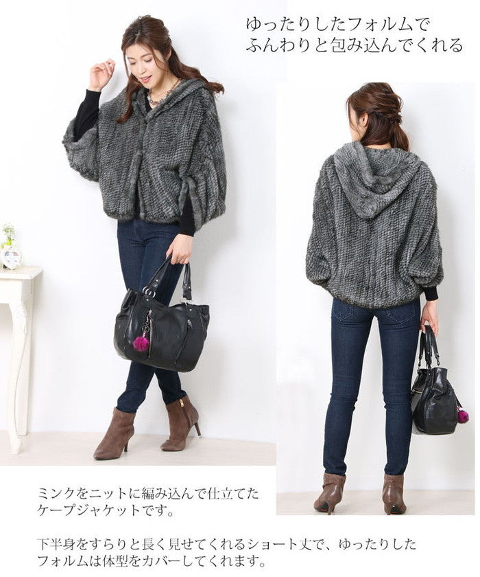 Sankyo Shokai Mink Cape & Jacket Hood Design Dolman