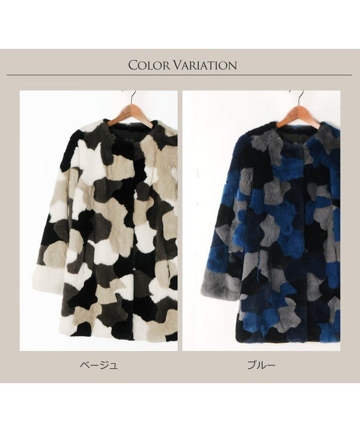 サンキョウショウカイ 三京商会 レッキス ノーカラー コート マルチカラー