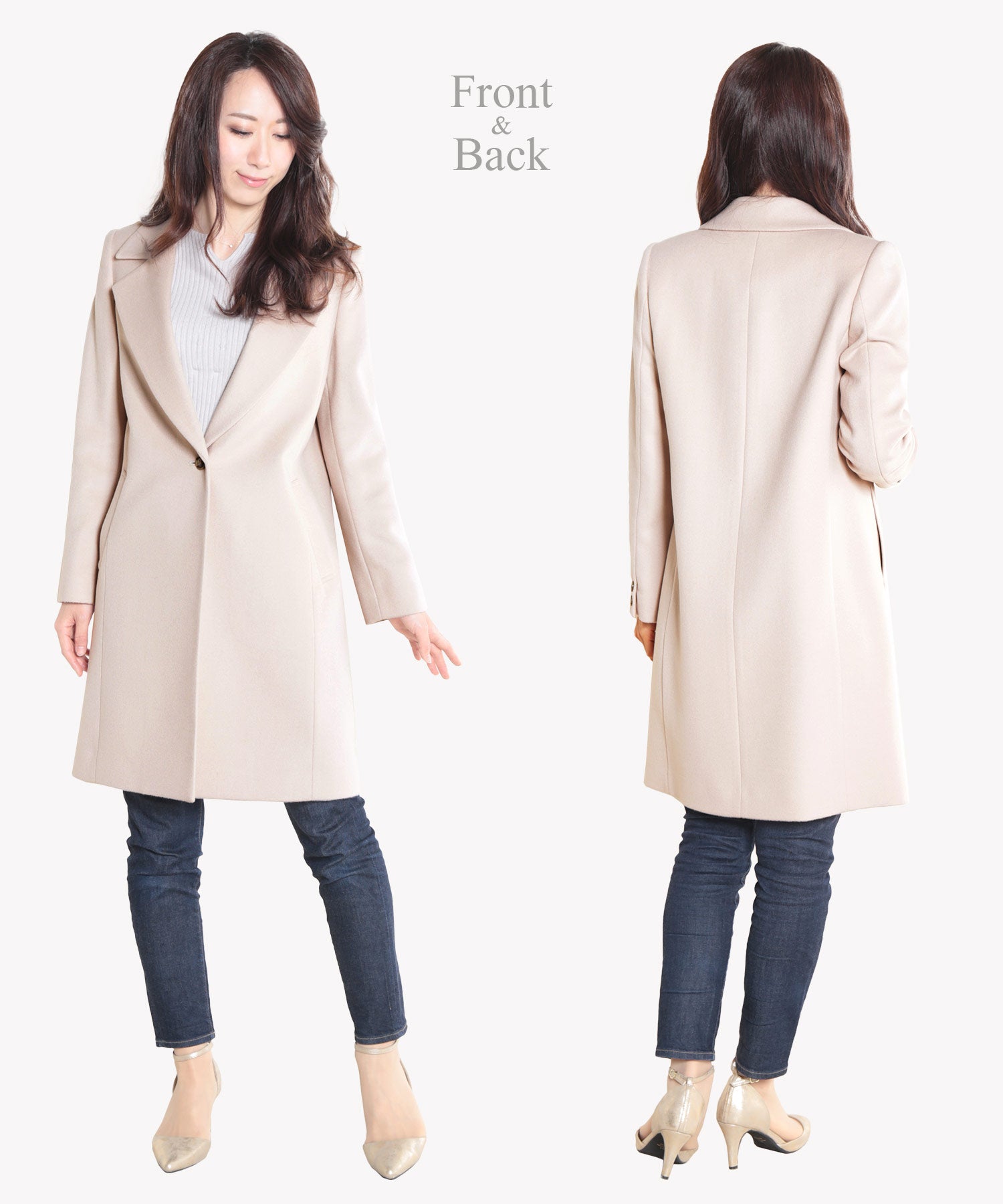 サンキョウショウカイ 三京商会 ウール90% アンゴラ混チェスターコート