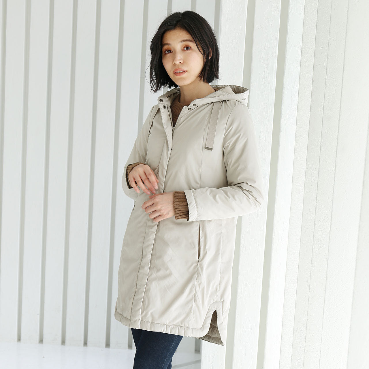 サンキョウショウカイ 三京商会 ダウンコート 美シルエット (シルバーグレー) シルバーグレー