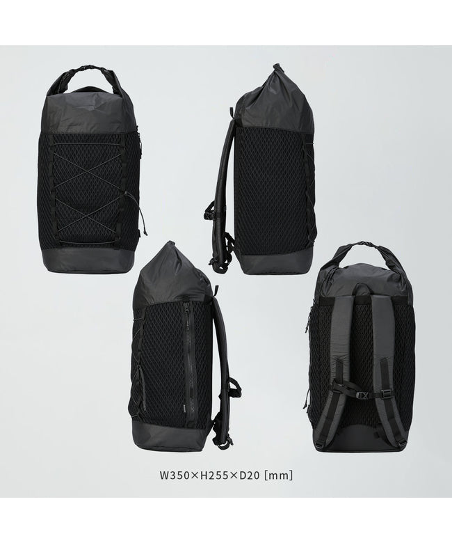 スノーピーク snow peak 新商品/スノーピーク/スノーピーク/ダブルフェイスメッシュ/Double Face Mesh/Backpack/ロールトップ/リュックサック/35L【ac-25 (ブラック) ブラック