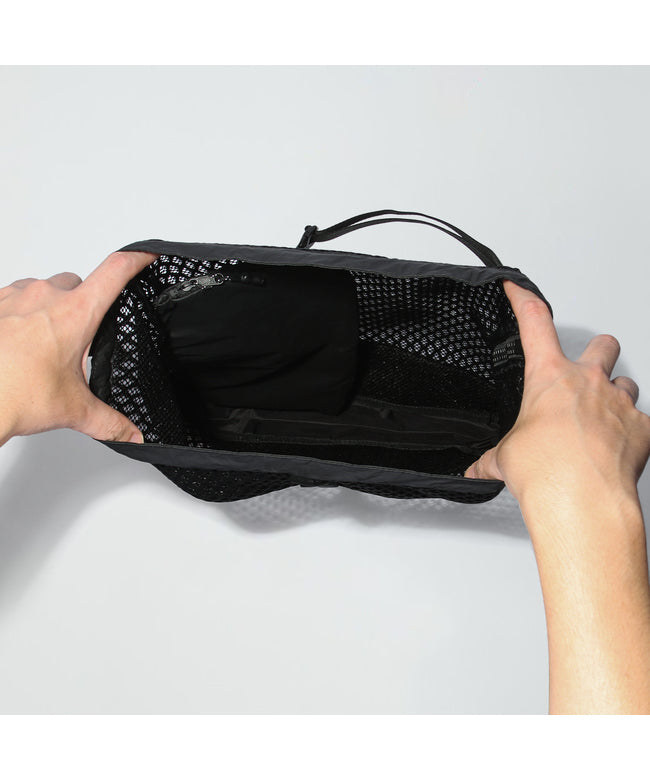 スノーピーク snow peak 新商品/スノーピーク/スノーピーク/ダブルフェイスメッシュ/Double Face Mesh/Shoulder Bag/ショルダーバッグ/17L【ac-25su (ブラック) ブラック