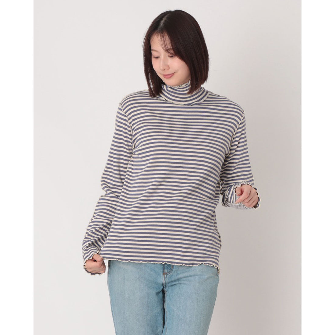 エスオー SO ハイネック長袖Tシャツ (NAT*RBLU) NAT*RBLU
