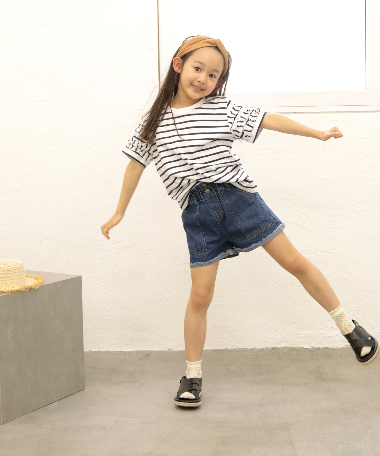 ソロット SOROTTO 【ママとお揃い】ジュートソールのフラットサンダル (KIDS) (ブラック) ブラック