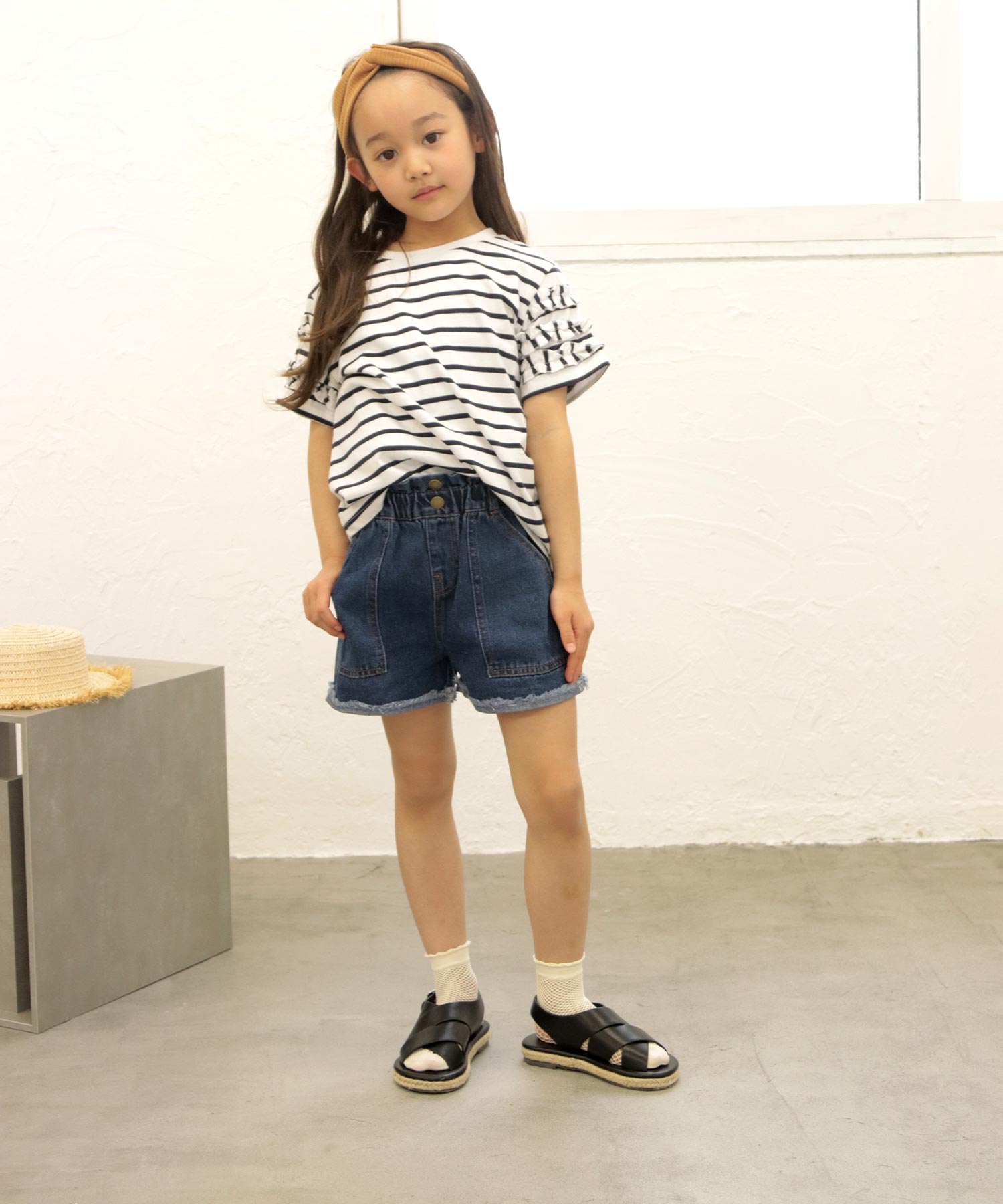 ソロット SOROTTO 【ママとお揃い】ジュートソールのフラットサンダル (KIDS) (ブラック) ブラック