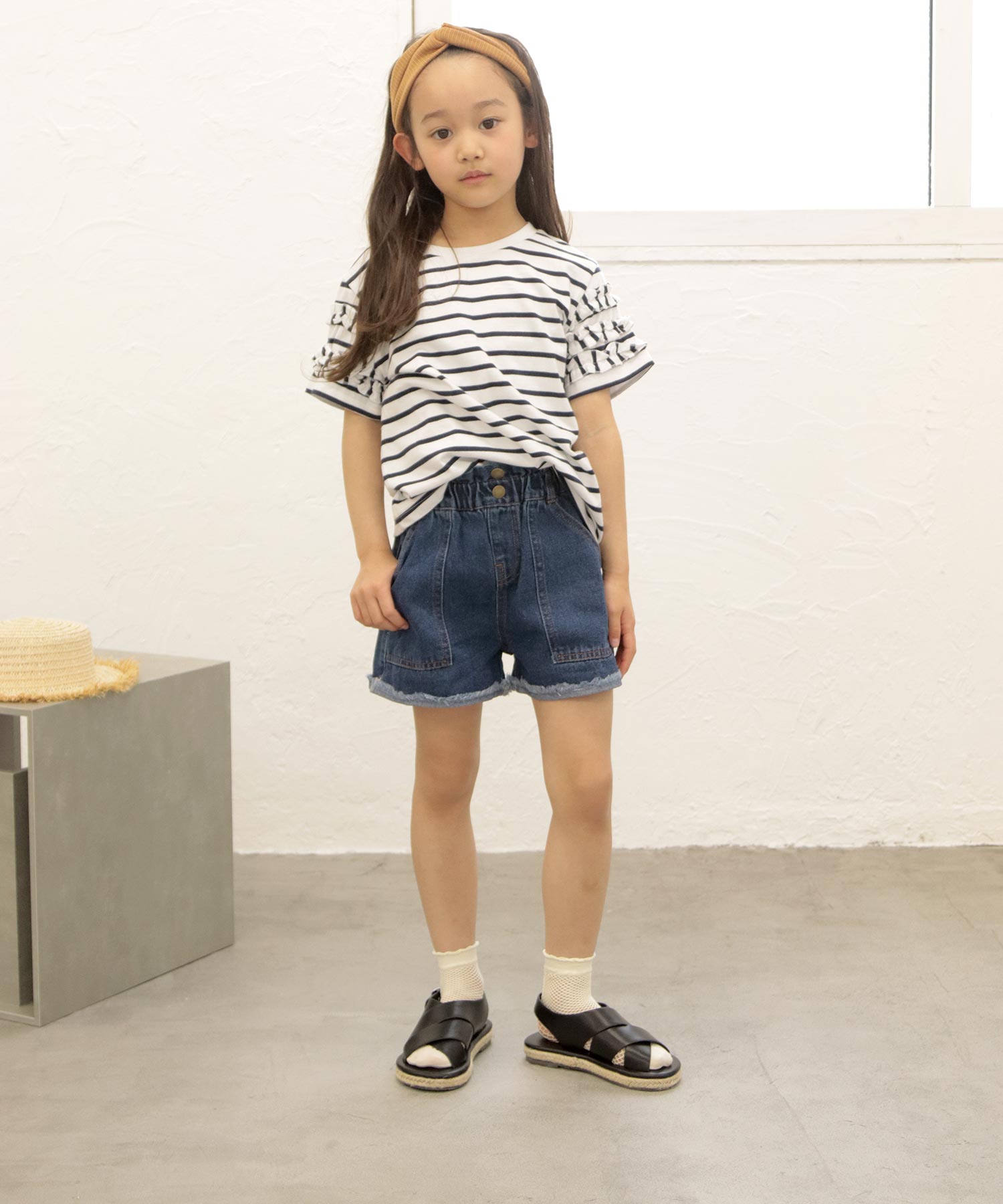 ソロット SOROTTO 【ママとお揃い】ジュートソールのフラットサンダル (KIDS) (ブラック) ブラック