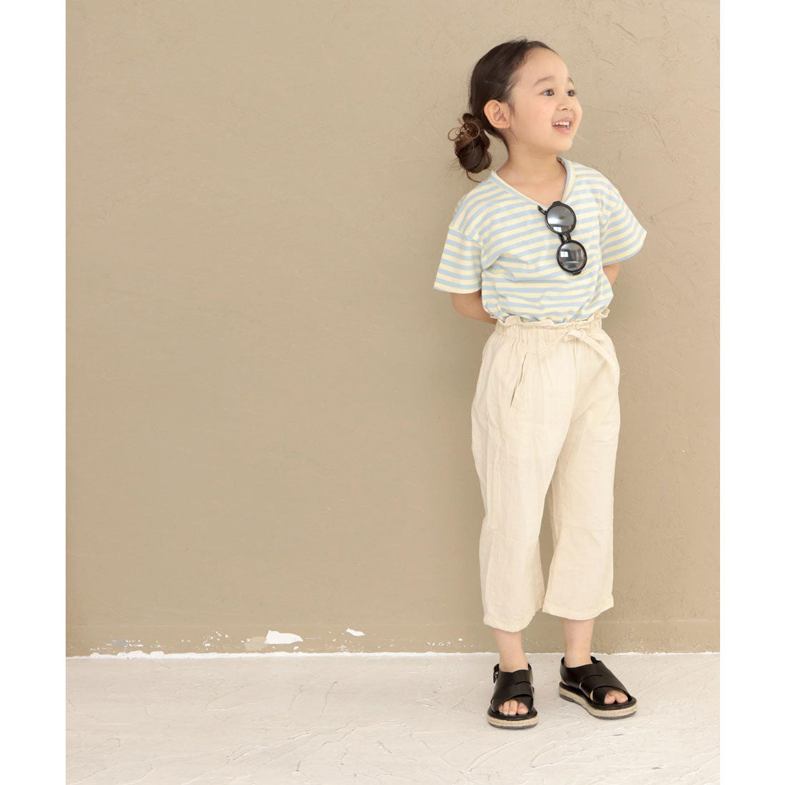 ソロット SOROTTO 【ママとお揃い】ジュートソールのフラットサンダル (KIDS) (ブラック) ブラック