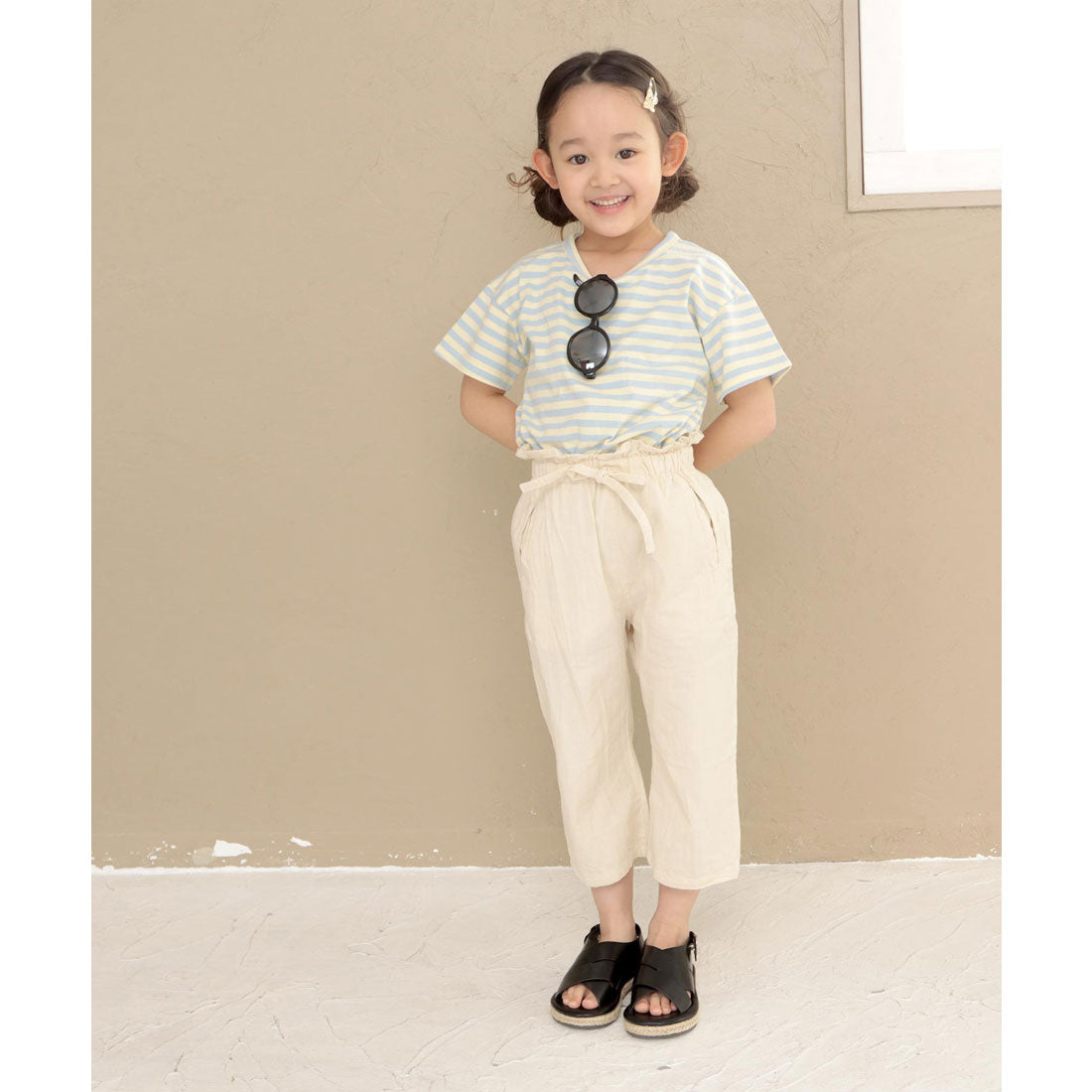 ソロット SOROTTO 【ママとお揃い】ジュートソールのフラットサンダル (KIDS) (ブラック) ブラック