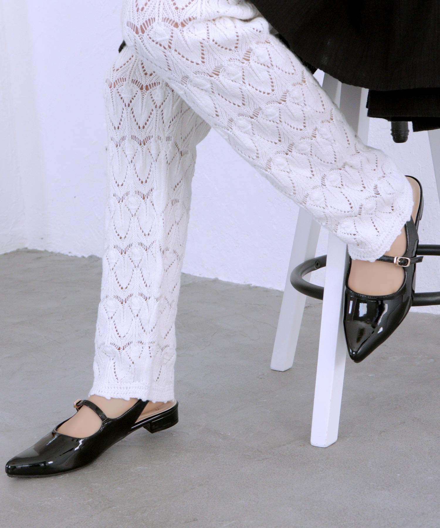 ソロット SOROTTO バックストラップメリージェーンパンプス/ポインテッドトゥ (LADYS) (ブラック) ブラック