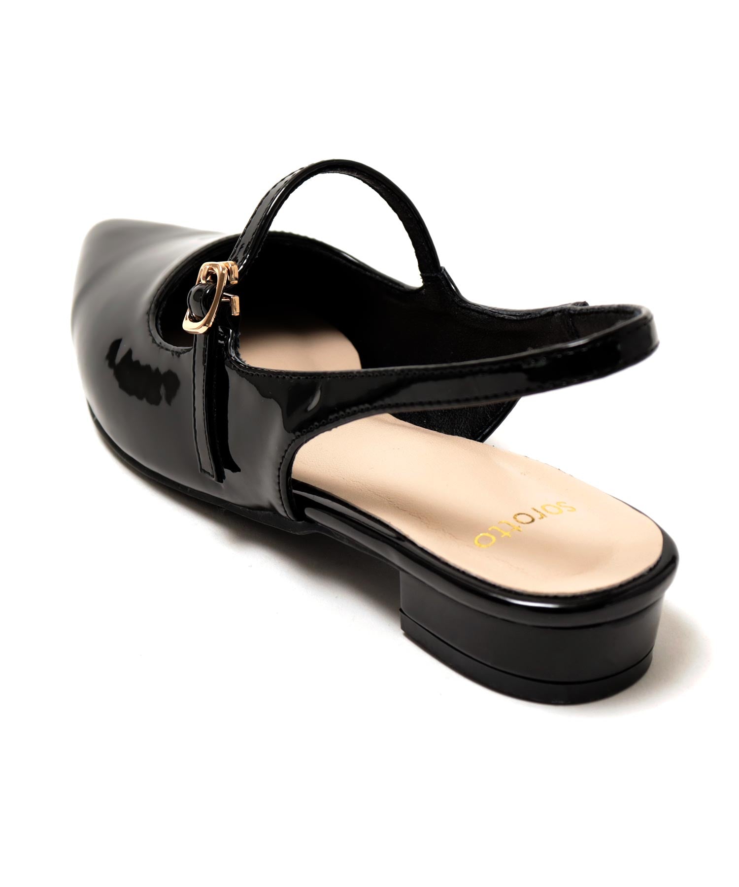 ソロット SOROTTO バックストラップメリージェーンパンプス/ポインテッドトゥ (LADYS) (ブラック) ブラック